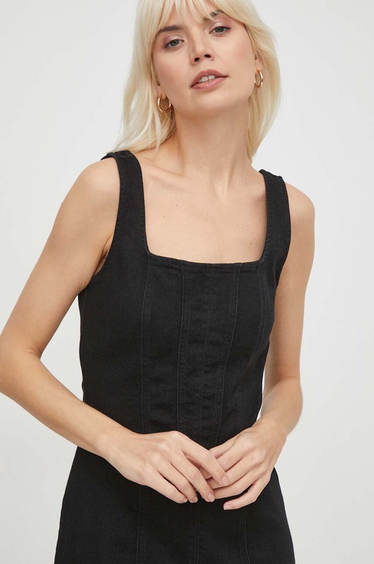 Φόρεμα τζιν Calvin Klein Jeans μαύρο J20J222659