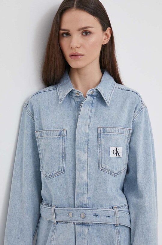 Φόρεμα τζιν Calvin Klein Jeans μπλε J20J222784