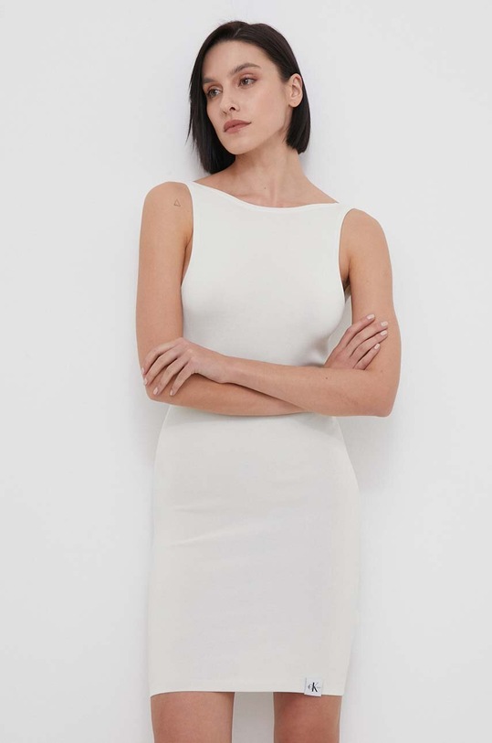 Рокля Calvin Klein Jeans еластичен зелен J20J223049