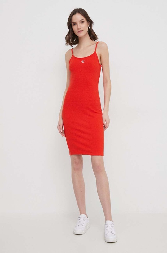 Calvin Klein Jeans sukienka J20J223059 czerwony SS24