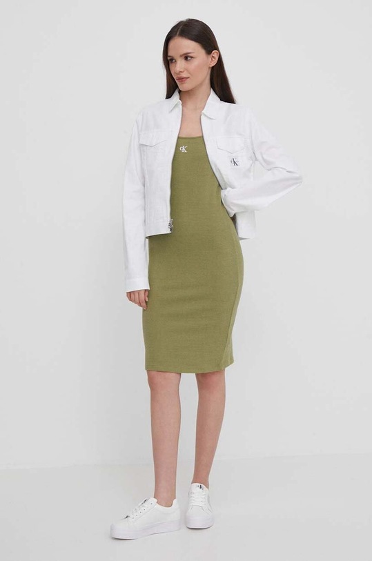 Calvin Klein Jeans sukienka J20J223059 zielony SS24