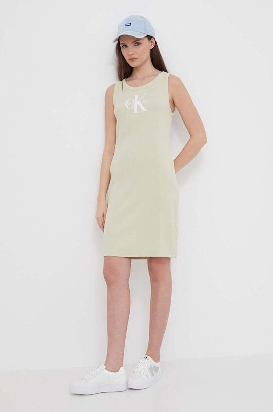 Haljina Calvin Klein Jeans J20J223069 zelena SS24