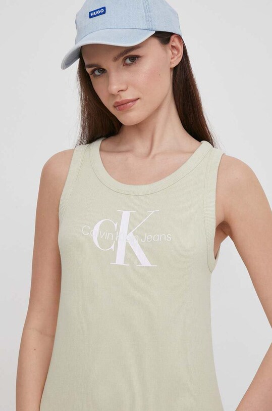 Šaty Calvin Klein Jeans zelená J20J223069