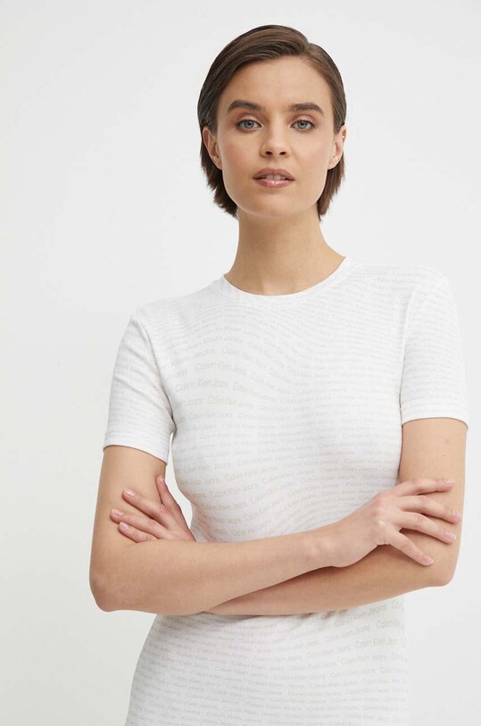 Calvin Klein Jeans sukienka biały J20J223205