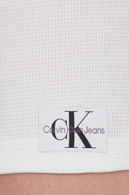 Bavlnené šaty Calvin Klein Jeans J20J223416 biela