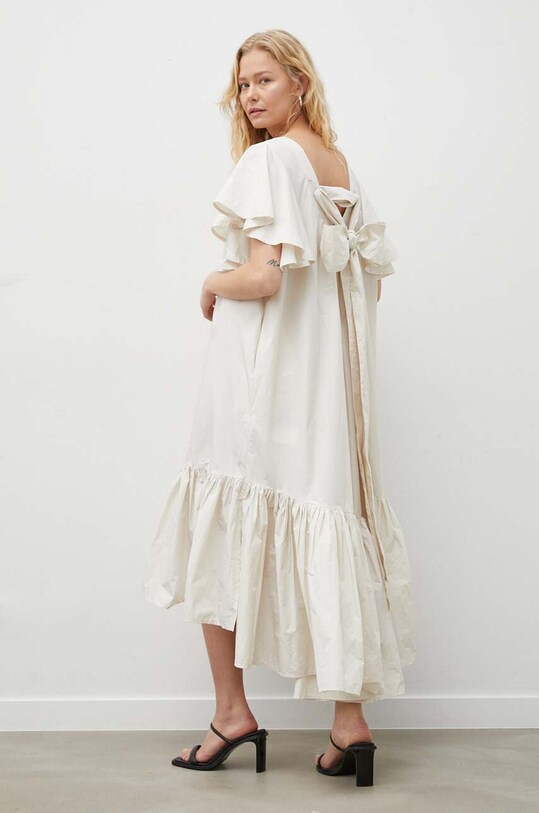 MMC STUDIO sukienka midi beżowy MANIA.DRESS