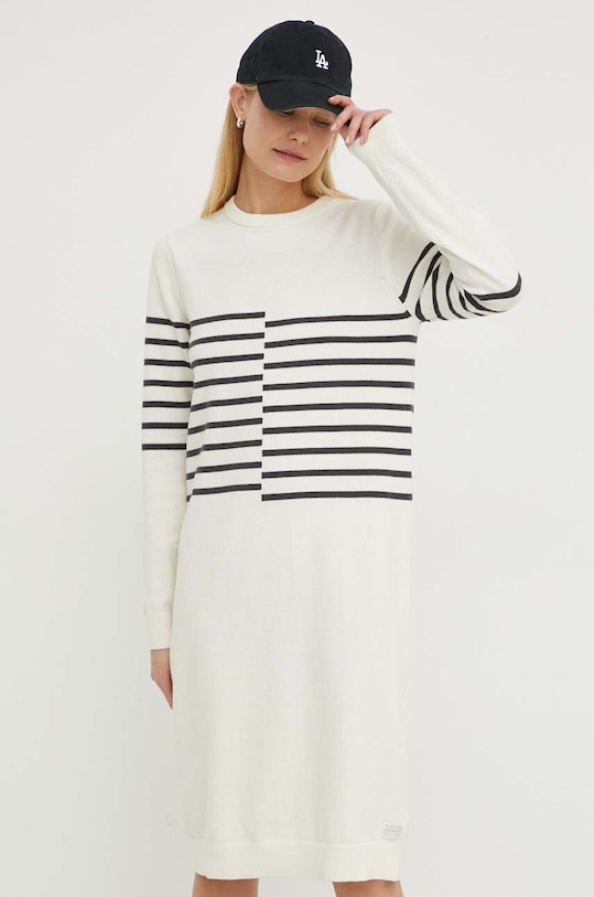 G-Star vestito con aggiunta di lana mini beige D24515.D563