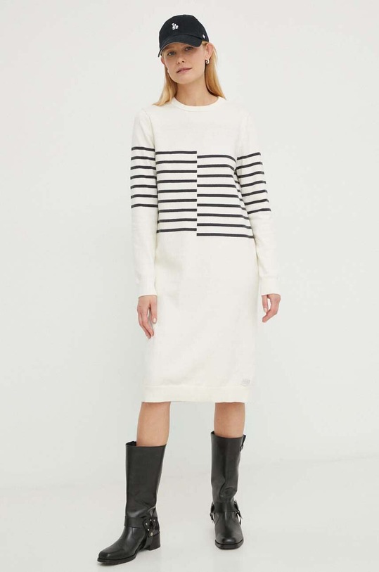 G-Star vestito con aggiunta di lana D24515.D563 beige SS24