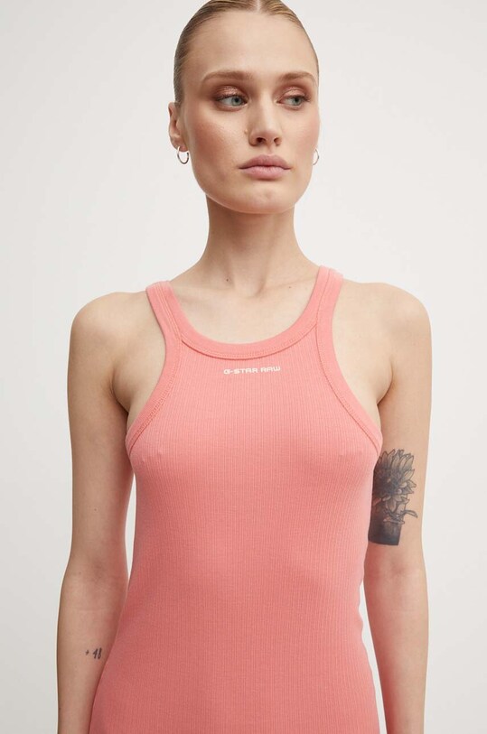G-Star rochie din bumbac D24485.D289 roz