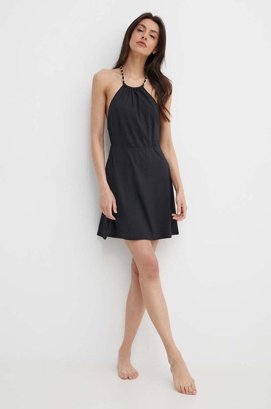 MICHAEL Michael Kors rochie de plaja MINI COVER UP DRESS negru MM2R267