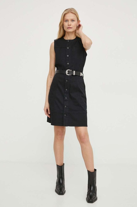 G-Star rochie din denim mini negru D24269.C105