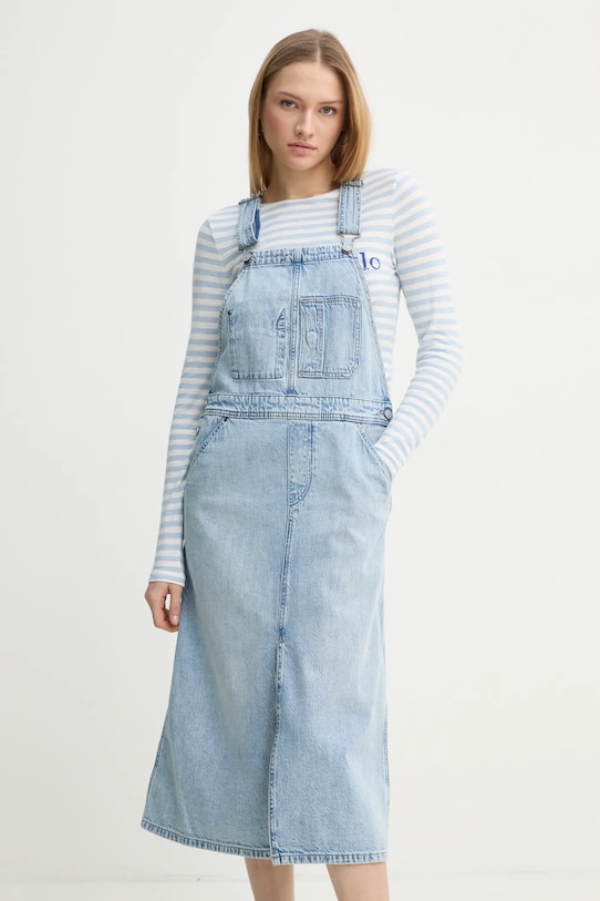 G-Star rochie din denim midi albastru D24351.D536