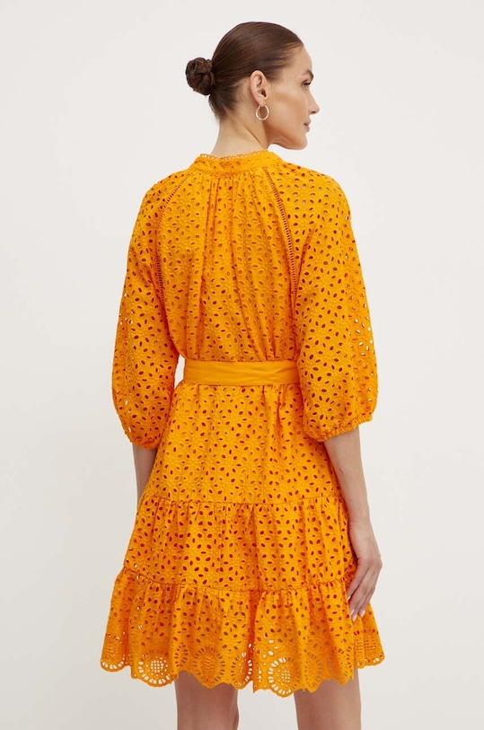 Îmbrăcăminte Morgan rochie din bumbac RFLAM RFLAM.MANGUE portocaliu