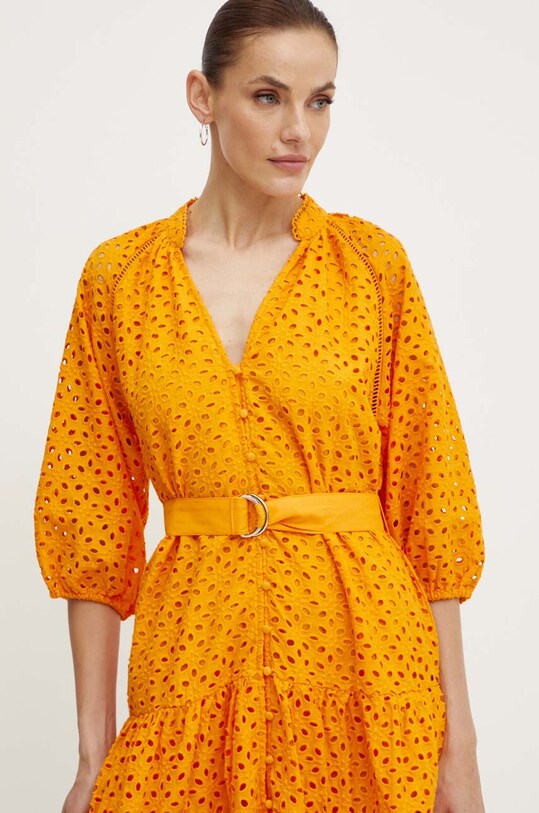 Bavlnené šaty Morgan RFLAM oranžová RFLAM.MANGUE