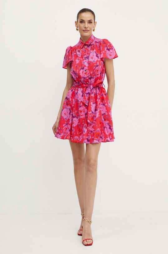 Morgan rochie din bumbac ROSEL.F ROSEL.F.MULTICO roz SS24