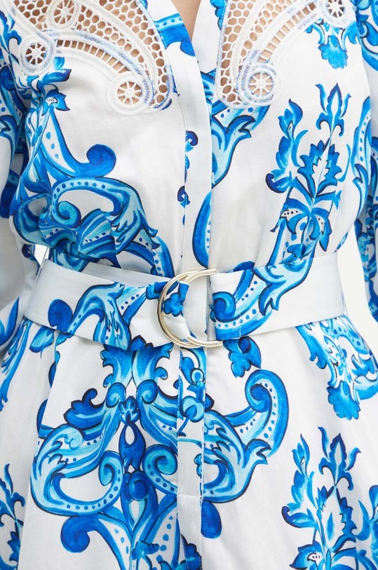 Marciano Guess sukienka z domieszką lnu BLUE NOTE 4GGK24.9708Z