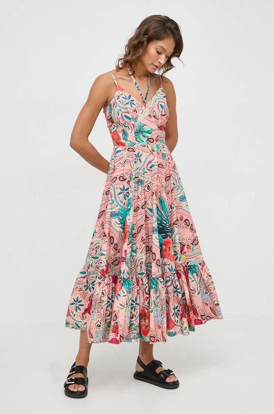 Bavlnené plážové šaty Marciano Guess AMAZONIA 4GGK37.9871Z oranžová SS24