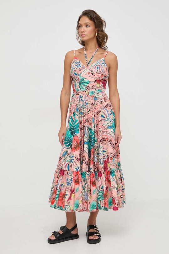 Oblečenie Bavlnené plážové šaty Marciano Guess AMAZONIA 4GGK37.9871Z oranžová