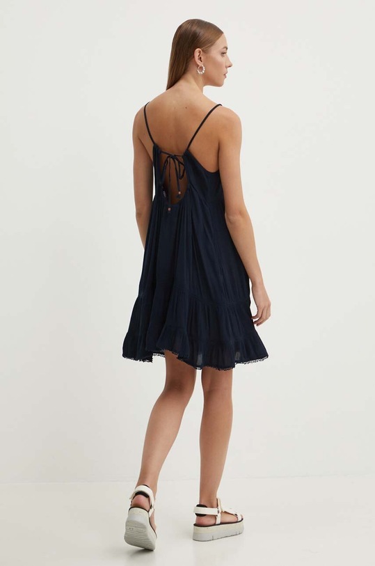 Îmbrăcăminte Superdry rochie din bumbac W8011670A.98T bleumarin