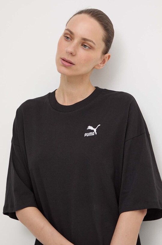 Bavlnené šaty Puma BETTER CLASSIC čierna 624232