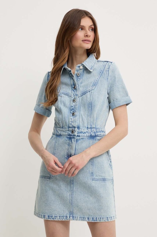 Morgan sukienka jeansowa RGLORY bawełna niebieski RGLORY.BLEACH