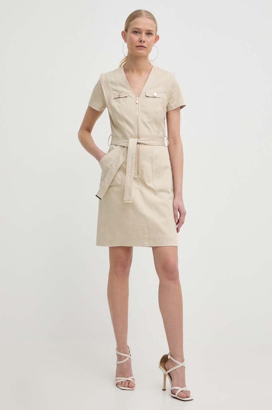 Сукня Morgan RISTI RISTI.LIN бежевий SS24