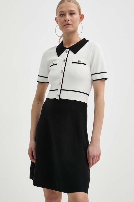 Šaty Morgan RMCHIC pletenina viacfarebná RMCHIC.OFF.WHITE