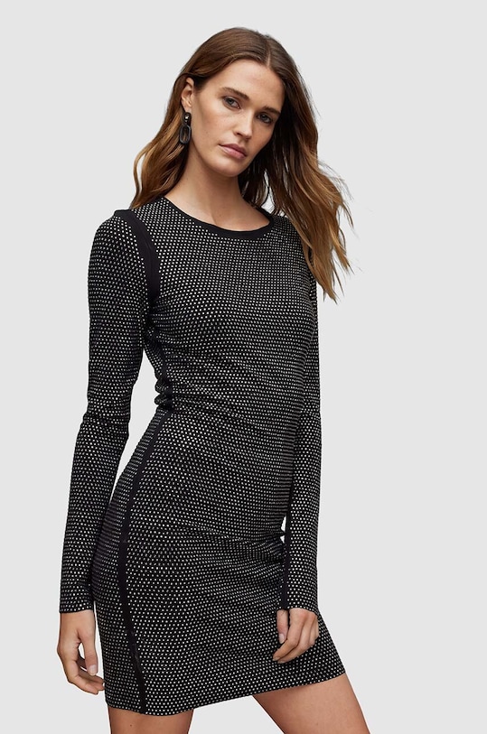 AllSaints rochie Alya WD330Z negru SS24