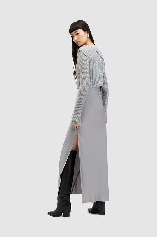 Vunena haljina i pulover AllSaints srebrna WD599Z