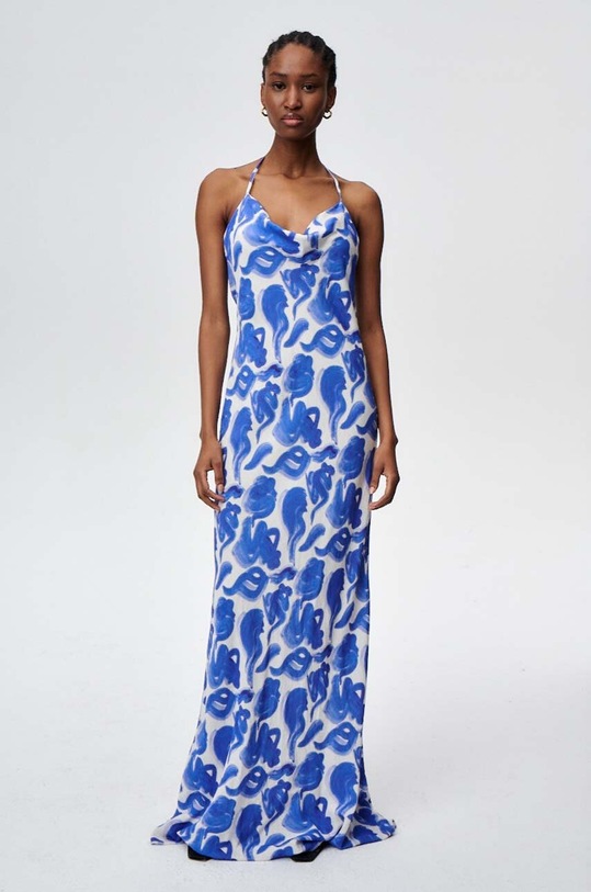 Ľanové šaty Undress Code Volare s prímesou ľanu tyrkysová 636.