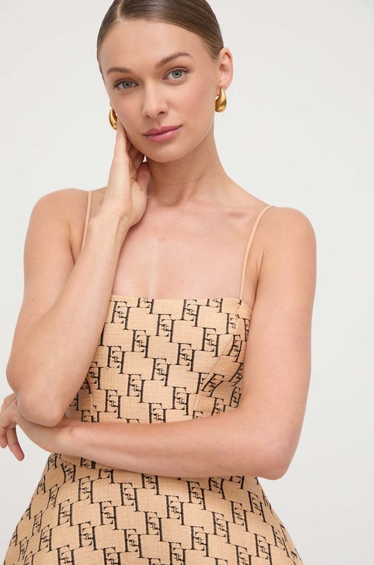 Elisabetta Franchi sukienka AB64142E2 beżowy