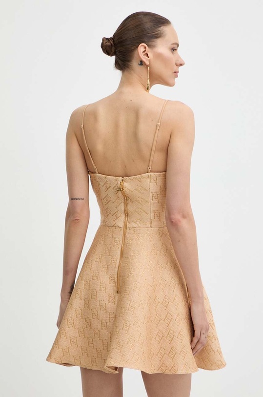 Odzież Elisabetta Franchi sukienka AB64142E2 beżowy
