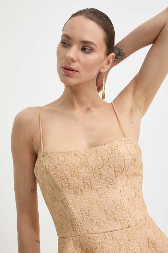 Elisabetta Franchi sukienka beżowy AB64142E2