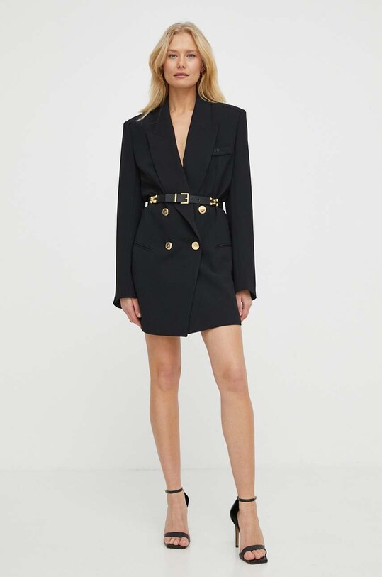 Elisabetta Franchi sukienka tkanina czarny AB65942E2