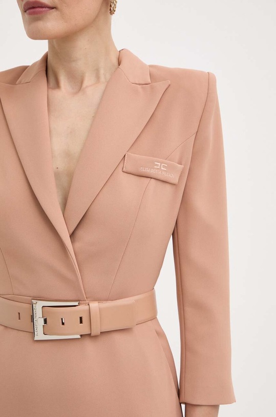 Elisabetta Franchi sukienka beżowy AB66342E2