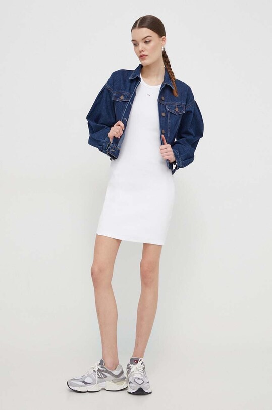 Tommy Jeans rochie DW0DW17406 alb SS24