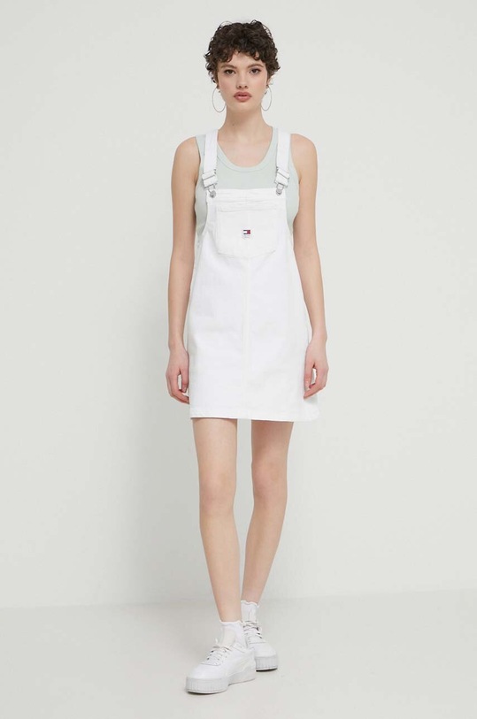 Tommy Jeans rochie din denim DW0DW17680 bej SS24