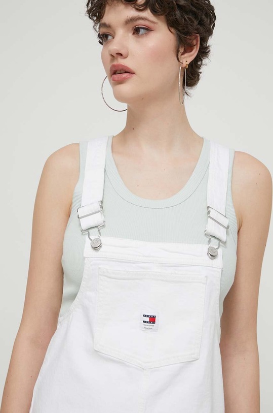 Tommy Jeans rochie din denim bej DW0DW17680