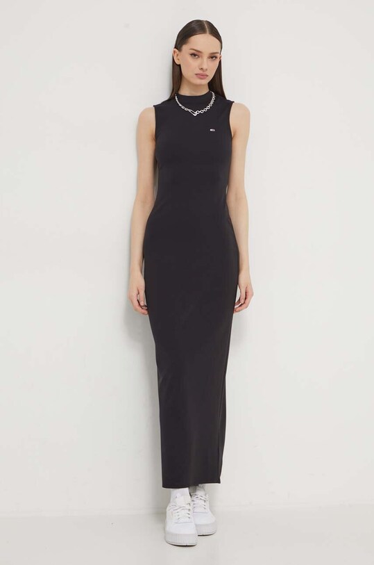 Tommy Jeans sukienka z elastanem czarny DW0DW17929
