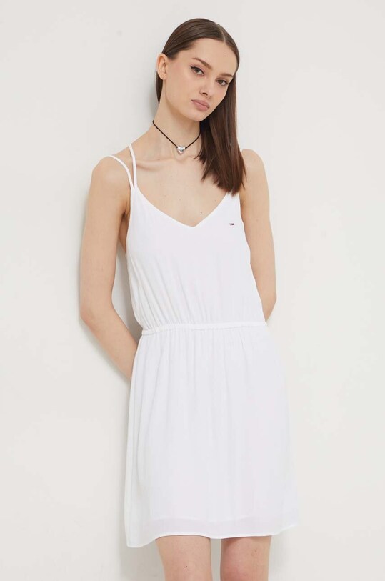 Tommy Jeans rochie mini alb DW0DW17936