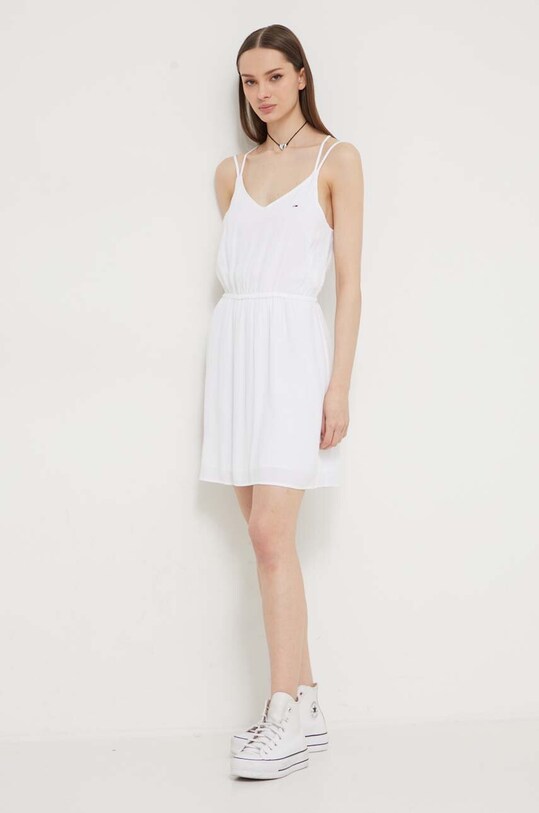 Tommy Jeans rochie DW0DW17936 alb SS24
