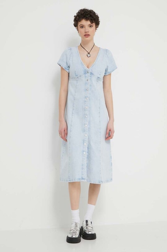 Džínové šaty Tommy Jeans DW0DW17966 modrá SS24