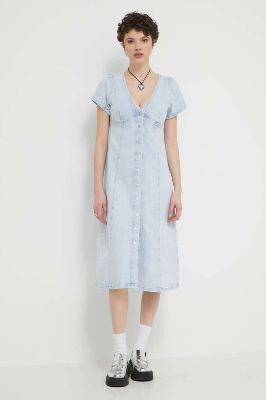 Tommy Jeans rochie din denim DW0DW17966 albastru SS24