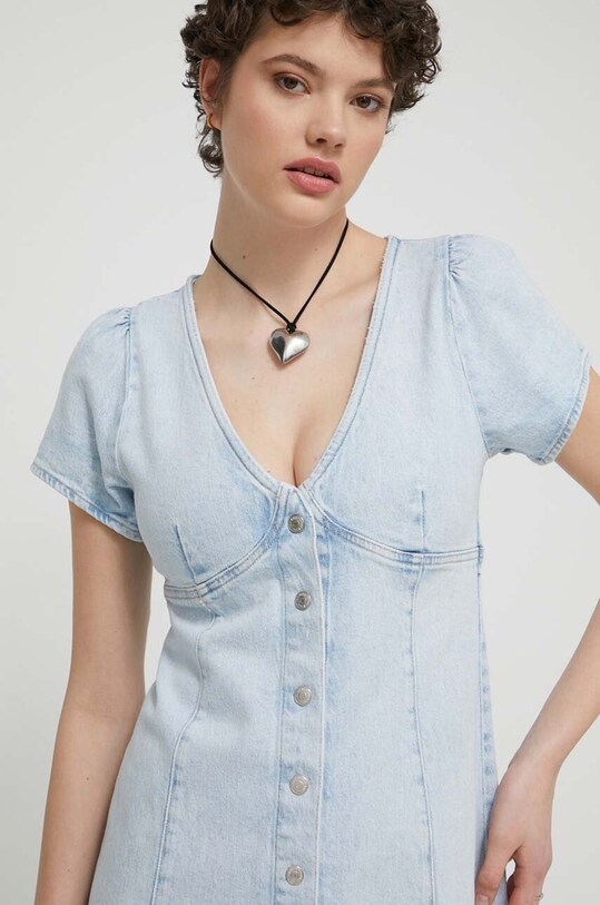 Džínové šaty Tommy Jeans modrá DW0DW17966