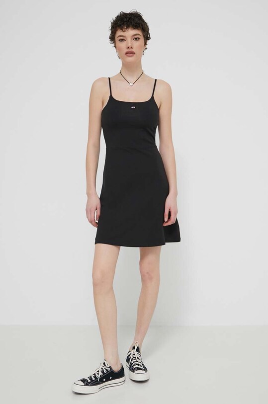 Tommy Jeans rochie DW0DW17988 negru SS24