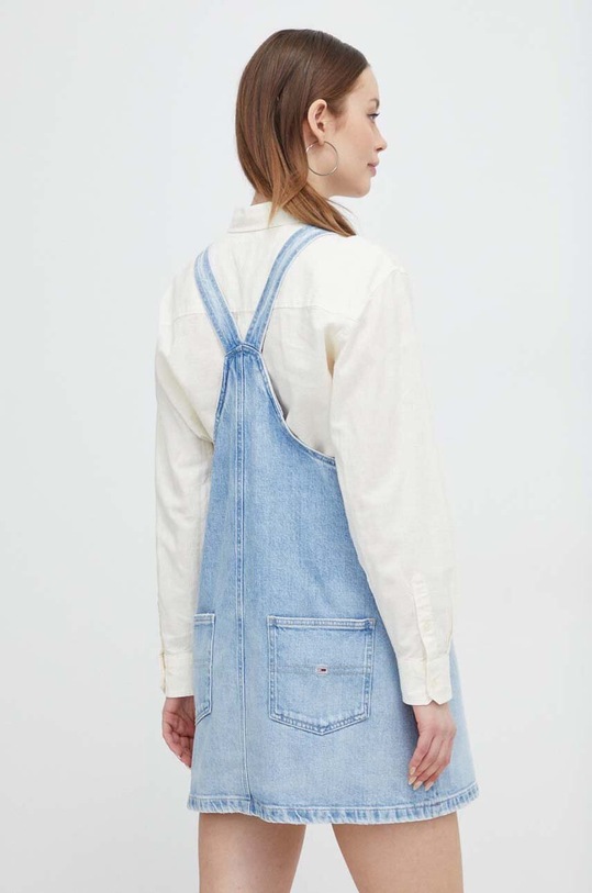 Odzież Tommy Jeans sukienka jeansowa DW0DW17678 niebieski