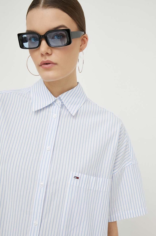 Tommy Jeans rochie din bumbac albastru DW0DW17923