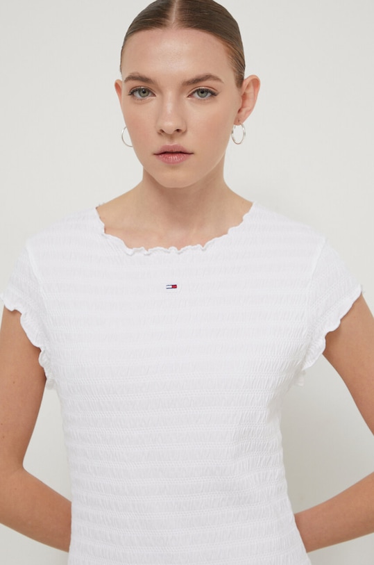 Tommy Jeans rochie alb DW0DW17927