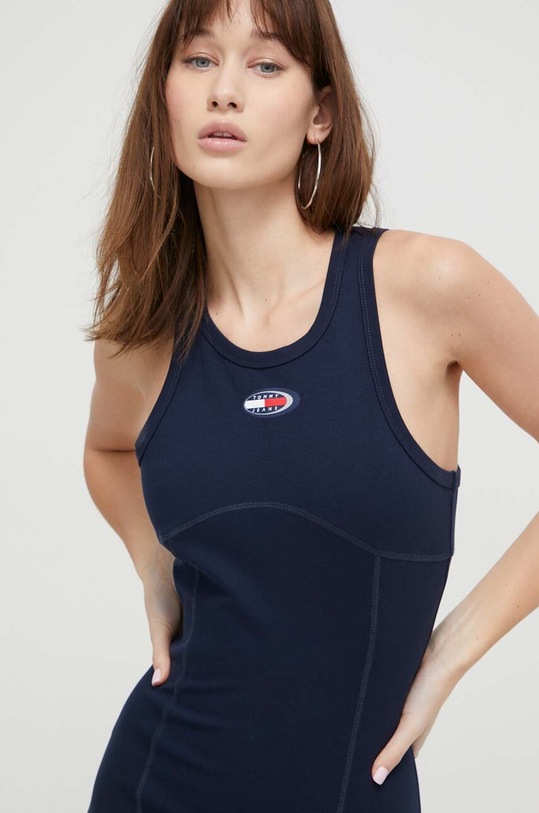 Tommy Jeans rochie DW0DW18131 bleumarin SS24