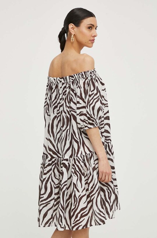 Одежда Хлопковое платье Max Mara Beachwear 2416221049600 коричневый